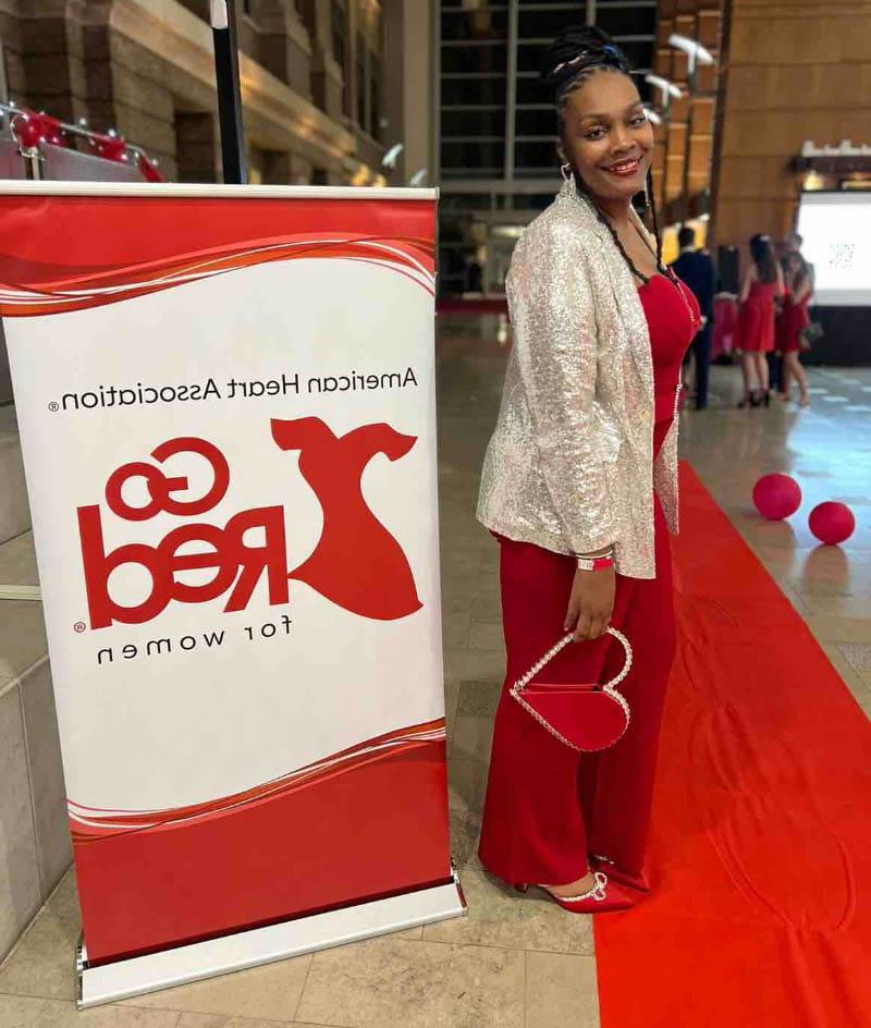 Ebony Smith-Thomas at a Go Red for Women event. (Photo courtesy of Ebony Smith-Thomas)